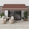 Toldo Retráctil Automático | Toldo Parasol | Toldo Exterior Con Luces Led Marrón 400x300 Cm Cfw1842481