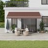 Toldo Retráctil Manual | Toldo Parasol | Toldo Exterior Marrón 500x300 Cm Cfw1939497