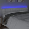 Cabecero Cama Con Led | Panel De Cabecera Cuero Sintético Blanco 160x5x78/88 Cm Cfw4979388