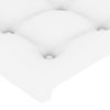 Cabecero Cama Con Led | Panel De Cabecera Cuero Sintético Blanco 160x5x78/88 Cm Cfw4979388