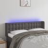 Cabecero Cama Con Led | Panel De Cabecera Cuero Sintético Gris 147x16x78/88 Cm Cfw6636929