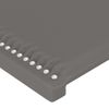 Cabecero Cama Con Led | Panel De Cabecera Cuero Sintético Gris 183x16x118/128 Cm Cfw6245243