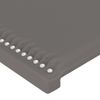 Cabecero Cama Con Led | Panel De Cabecera Cuero Sintético Gris 183x16x78/88 Cm Cfw8960328