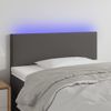 Cabecero Cama Con Led | Panel De Cabecera Cuero Sintético Gris 90x5x78/88 Cm Cfw5416838