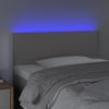 Cabecero Cama Con Led | Panel De Cabecera Cuero Sintético Gris 90x5x78/88 Cm Cfw5416838