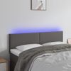 Cabecero Cama Con Led | Panel De Cabecera Cuero Sintético Negro 144x5x78/88 Cm Cfw3147180