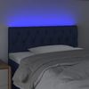 Cabecero Cama Con Led | Panel De Cabecera De Tela Azul 100x7x78/88 Cm Cfw7033558