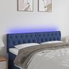 Cabecero Cama Con Led | Panel De Cabecera De Tela Azul 144x7x78/88 Cm Cfw7340402