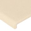 Cabecero Cama Con Led | Panel De Cabecera De Tela Color Crema 147x16x118/128 Cm Cfw8592599