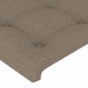 Cabecero Cama Con Led | Panel De Cabecera De Tela Gris Taupe 163x16x118/128 Cm Cfw3607984