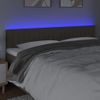 Cabecero Cama Con Led | Panel De Cabecera De Tela Gris Taupe 180x5x78/88 Cm Cfw7754578