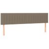 Cabecero Cama Con Led | Panel De Cabecera De Tela Gris Taupe 180x5x78/88 Cm Cfw7754578