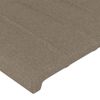 Cabecero Cama Con Led | Panel De Cabecera De Tela Gris Taupe 180x5x78/88 Cm Cfw7754578