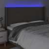 Cabecero Cama Con Led | Panel De Cabecera De Tela Gris Taupe 183x16x118/128 Cm Cfw7654387