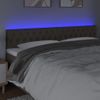 Cabecero Cama Con Led | Panel De Cabecera De Tela Gris Taupe 200x7x78/88 Cm Cfw4145025