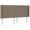 Cabecero Cama Con Led | Panel De Cabecera De Tela Gris Taupe 203x16x118/128 Cm Cfw1933746