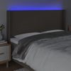 Cabecero Cama Con Led | Panel De Cabecera De Tela Gris Taupe 203x16x118/128 Cm Cfw1933746