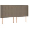 Cabecero Cama Con Led | Panel De Cabecera De Tela Gris Taupe 203x16x118/128 Cm Cfw9351501