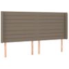 Cabecero Cama Con Led | Panel De Cabecera De Tela Gris Taupe 203x16x118/128 Cm Cfw9413409