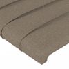 Cabecero Cama Con Led | Panel De Cabecera De Tela Gris Taupe 203x16x118/128 Cm Cfw9413409