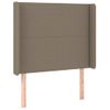 Cabecero Cama Con Led | Panel De Cabecera De Tela Gris Taupe 93x16x118/128 Cm Cfw1595593