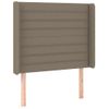 Cabecero Cama Con Led | Panel De Cabecera De Tela Gris Taupe 93x16x118/128 Cm Cfw8502993