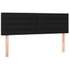 Cabecero Cama Con Led | Panel De Cabecera De Tela Negro 144x5x78/88 Cm Cfw6438753