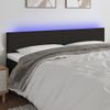 Cabecero Cama Con Led | Panel De Cabecera De Tela Negro 160x5x78/88 Cm Cfw4404164