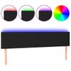 Cabecero Cama Con Led | Panel De Cabecera De Tela Negro 160x5x78/88 Cm Cfw4404164