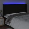 Cabecero Cama Con Led | Panel De Cabecera De Tela Negro 183x16x118/128 Cm Cfw8845627