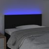 Cabecero Cama Con Led | Panel De Cabecera De Tela Negro 90x5x78/88 Cm Cfw8822219