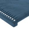 Cabecero Cama Con Led | Panel De Cabecera De Terciopelo Azul Oscuro 163x16x78/88 Cm Cfw6652904