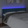 Cabecero Cama Con Led | Panel De Cabecera De Terciopelo Azul Oscuro 183x16x78/88 Cm Cfw7883836