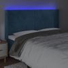 Cabecero Cama Con Led | Panel De Cabecera De Terciopelo Azul Oscuro 203x16x118/128 Cm Cfw7335599