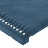 Cabecero Cama Con Led | Panel De Cabecera De Terciopelo Azul Oscuro 203x16x78/88 Cm Cfw6984110