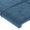 Cabecero Cama Con Led | Panel De Cabecera De Terciopelo Azul Oscuro 203x16x78/88 Cm Cfw8923756