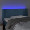 Cabecero Cama Con Led | Panel De Cabecera De Terciopelo Azul Oscuro 93x16x78/88 Cm Cfw4012812