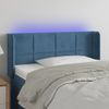 Cabecero Cama Con Led | Panel De Cabecera De Terciopelo Azul Oscuro 93x16x78/88 Cm Cfw4715826