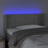 Cabecero Cama Con Led | Panel De Cabecera De Terciopelo Gris Claro 103x16x78/88 Cm Cfw6344382