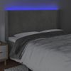 Cabecero Cama Con Led | Panel De Cabecera De Terciopelo Gris Claro 163x16x118/128 Cm Cfw6081232