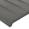 Cabecero Cama Con Led | Panel De Cabecera De Terciopelo Gris Claro 163x16x118/128 Cm Cfw4222587