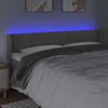 Cabecero Cama Con Led | Panel De Cabecera De Terciopelo Gris Claro 163x16x78/88 Cm Cfw6058653