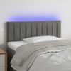 Cabecero Cama Con Led | Panel De Cabecera De Terciopelo Gris Claro 90x5x78/88 Cm Cfw4662328