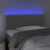 Cabecero Cama Con Led | Panel De Cabecera De Terciopelo Gris Claro 90x5x78/88 Cm Cfw4662328