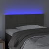 Cabecero Cama Con Led | Panel De Cabecera De Terciopelo Gris Oscuro 100x5x78/88 Cm Cfw6263300