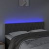 Cabecero Cama Con Led | Panel De Cabecera De Terciopelo Gris Oscuro 160x7x78/88 Cm Cfw2834814