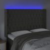 Cabecero Cama Con Led | Panel De Cabecera De Terciopelo Gris Oscuro 163x16x118/128 Cm Cfw1805548