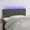 Cabecero Cama Con Led | Panel De Cabecera De Terciopelo Gris Oscuro 90x5x78/88 Cm Cfw7698934