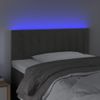 Cabecero Cama Con Led | Panel De Cabecera De Terciopelo Gris Oscuro 90x5x78/88 Cm Cfw7698934