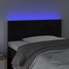 Cabecero Cama Con Led | Panel De Cabecera De Terciopelo Negro 100x5x78/88 Cm Cfw4256855